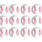 24 pc - Sport Theme Edible Sugar Cake Cupcake Cookie Toppers Decorations (Baseball)