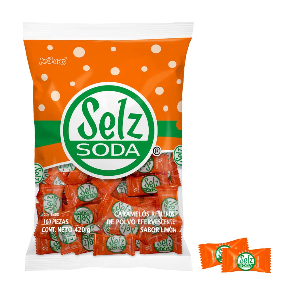 Selz Soda Lemon Powder Filled Hard Candy 14.82 Oz By Selz Soda