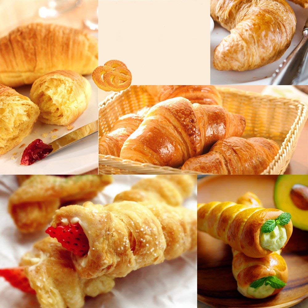 Fantasyday Non-Stick Cream Cannoli Tubes, 20 Pcs Stainless Steel Baking Cones Pastry Roll Horn Croissant Mold Cannoli Shells - Pastry Baking Set For Christmas Cake Anniversary Party