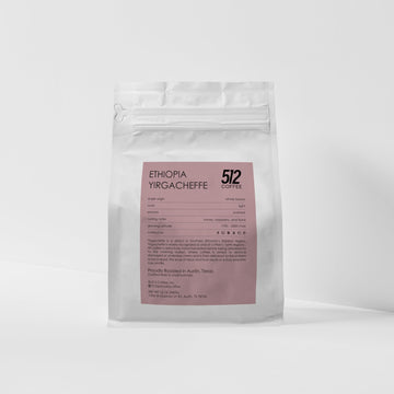 512 Coffee Ethiopia Yirgacheffe Light Roast Whole Bean – Single Origin Specialty Coffee With Tasting Notes Of Raspberry, Honey & Floral – Fresh Roasted For Filter Brewing