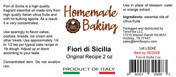 Premium Authentic Fiori Di Sicilia Product Of Italy 100% Essential Oil Of Citrus Fruits 2 Oz