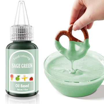Sage Green Oil Based Food Coloring for Chocolates Melts - 30ML Tasteless Liquid Edible Oils Food Dye Candy Cookies Decorating,Vi