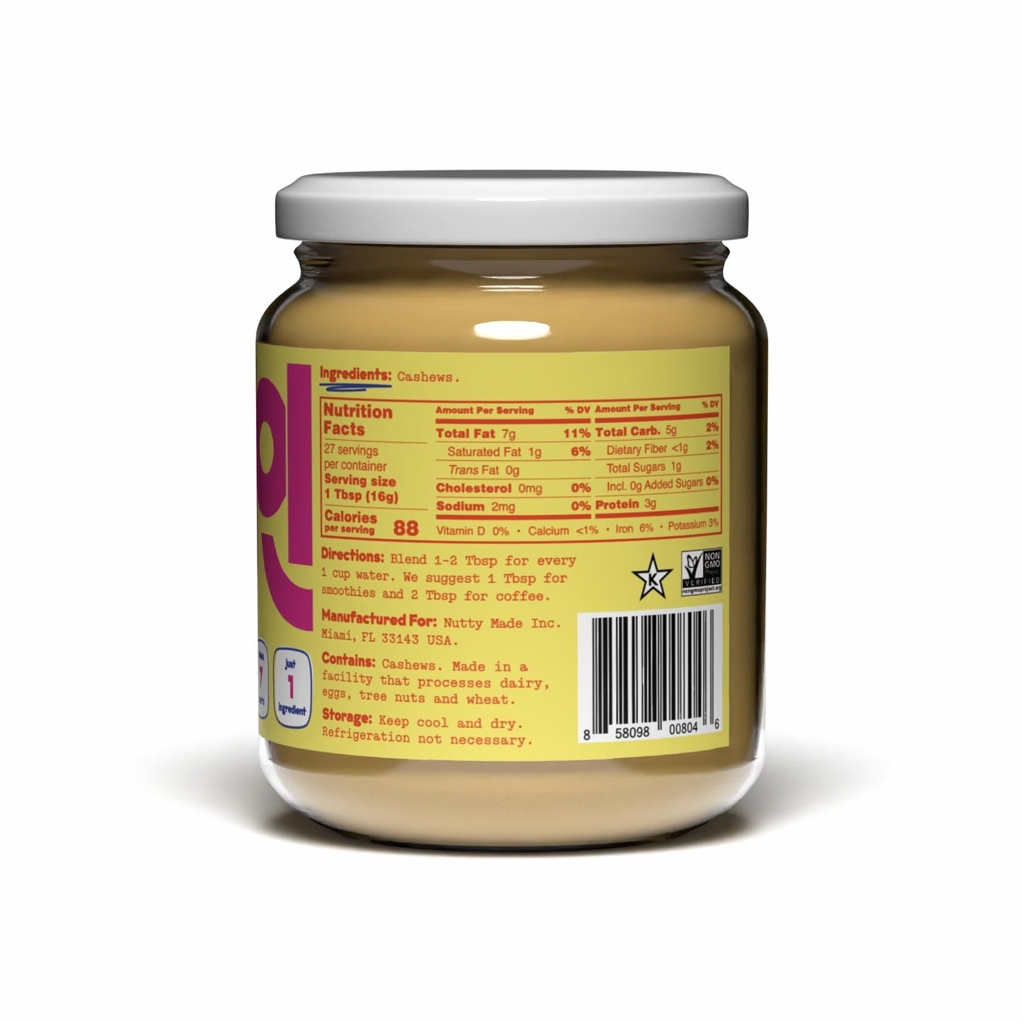 Cashew & Almond Milk Unsweetened Plain Concentrate by JOI - 2-Pack x 27 Servings - Vegan, Kosher, Shelf Stable, Keto-Friendly, D