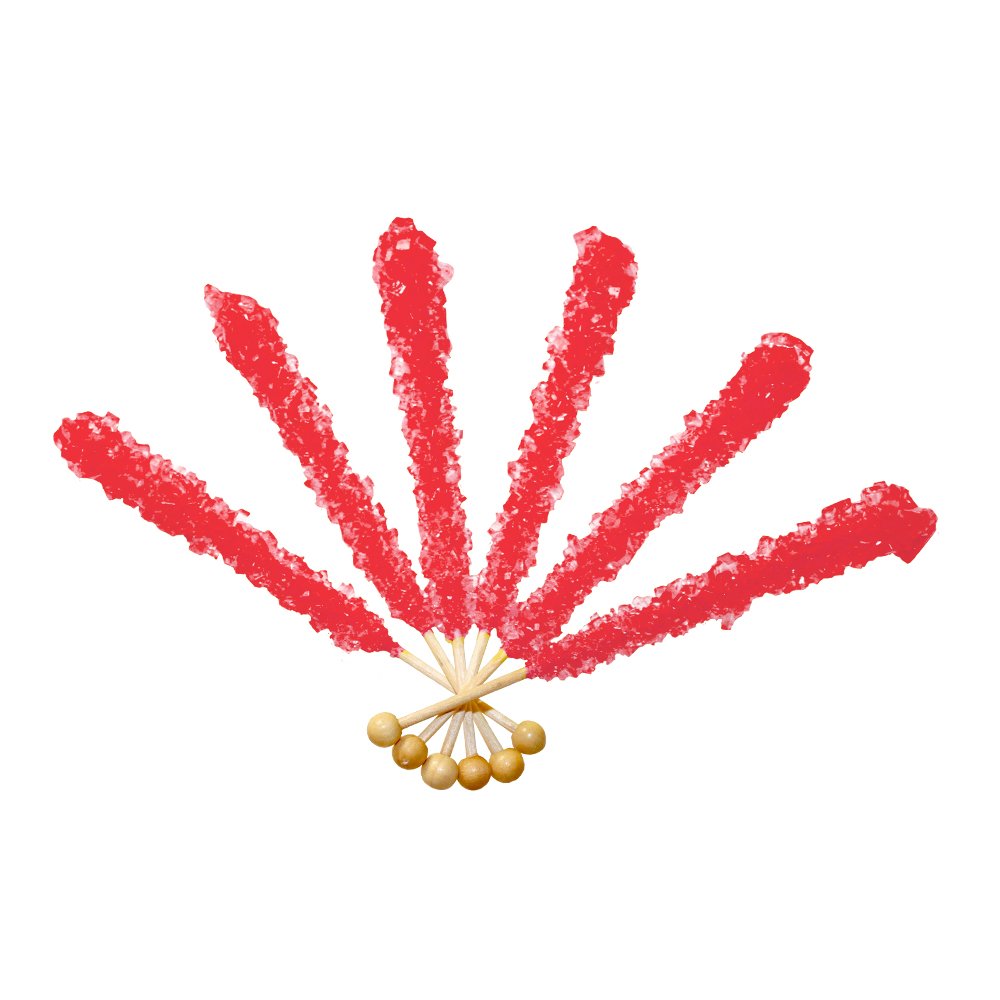 Espeez Extra Large Rock Candy Sticks, 36 Count, Red, White, Blue, Individually Wrapped for Parties, Birthdays, and Events