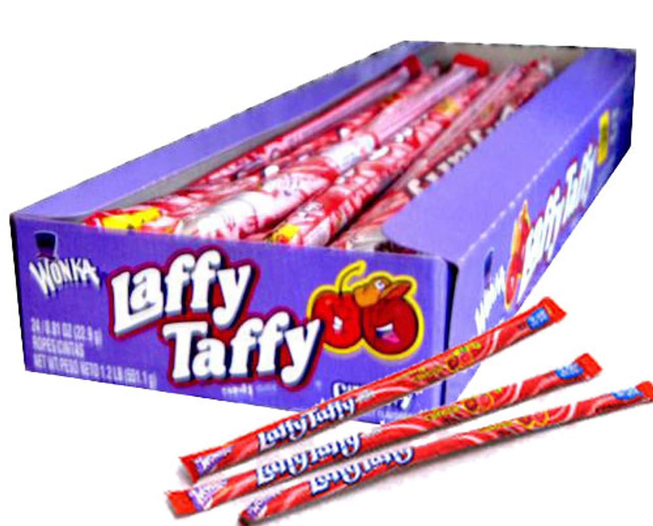 All City Candy Laffy Taffy Rope - Cherry Flavor - 0.81 Ounce (Pack of 24) - Model 079200828622