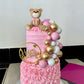 33 Pcs Bear Cake Toppers Bear Balls Cake Decorations With Stars Clouds Cake Toppers For Boy Girl Baby Shower Birthday Party Deco