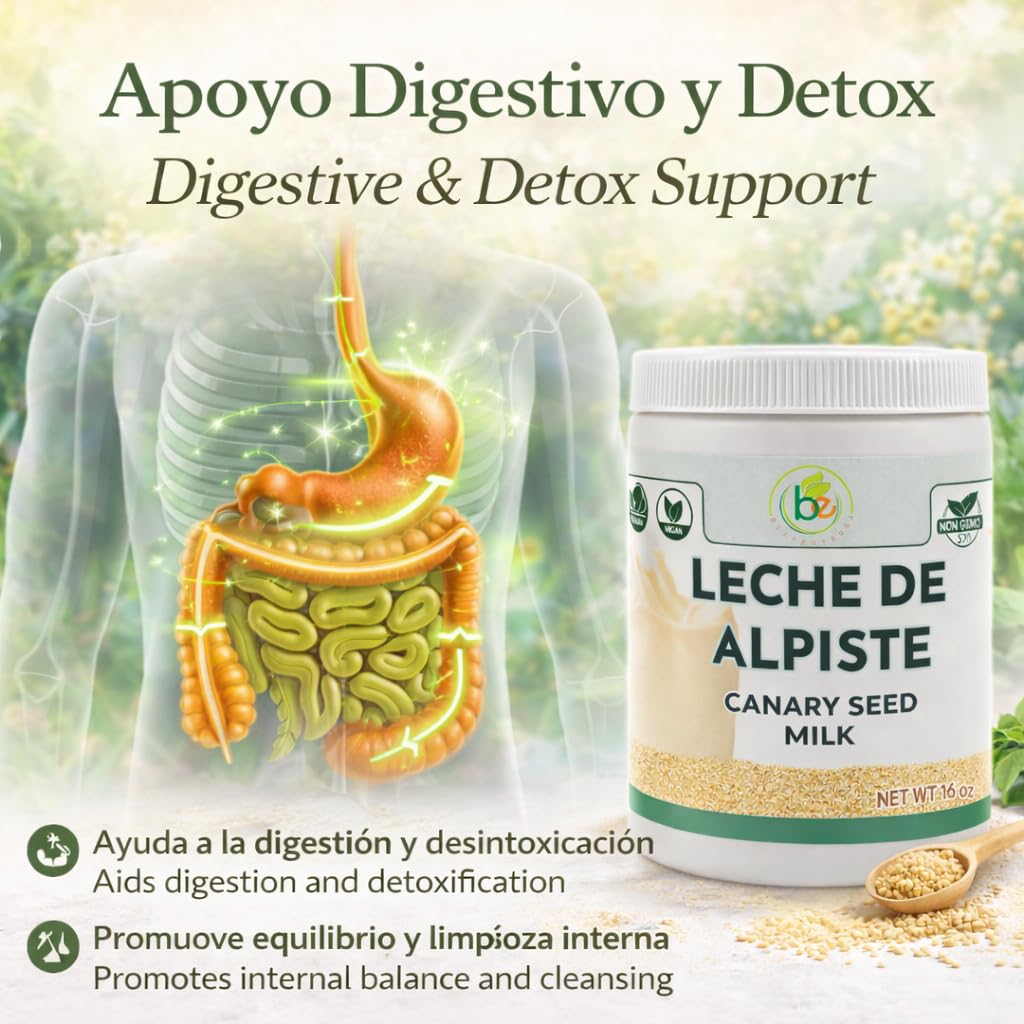 B-Experts Leche de Alpiste POLVO - 100% Natural Canary Seed Milk, 16oz