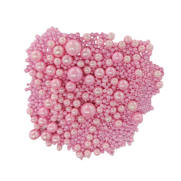 Edible Pink Sugar Pearls Candy Sprinkles 120G/ 4.23Ounce Baking Cake Sprinkles Cupcake and Cake Topper Cookie Decorations Weddin