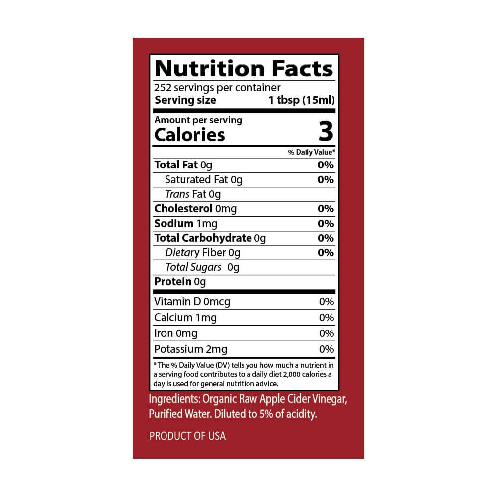 Kevala Organic Raw Apple Cider Vinegar, Unfiltered & Unpasteurized, 128 Fl Oz