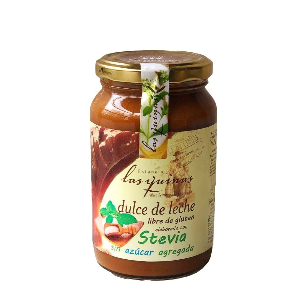 Milk Caramel Free Sugar From Argentine brand las Quinas 15.87 oz. / 450g Bottle Dulce de leche sin Azucar Argentino Las Quinas N