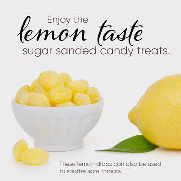 Claeys Sanded Lemon Drops Candy - Bulk Candy Lemon Drops Hard Candy - 2 Pounds - Christmas Candy - Ideal For Holidays, Sour Cand