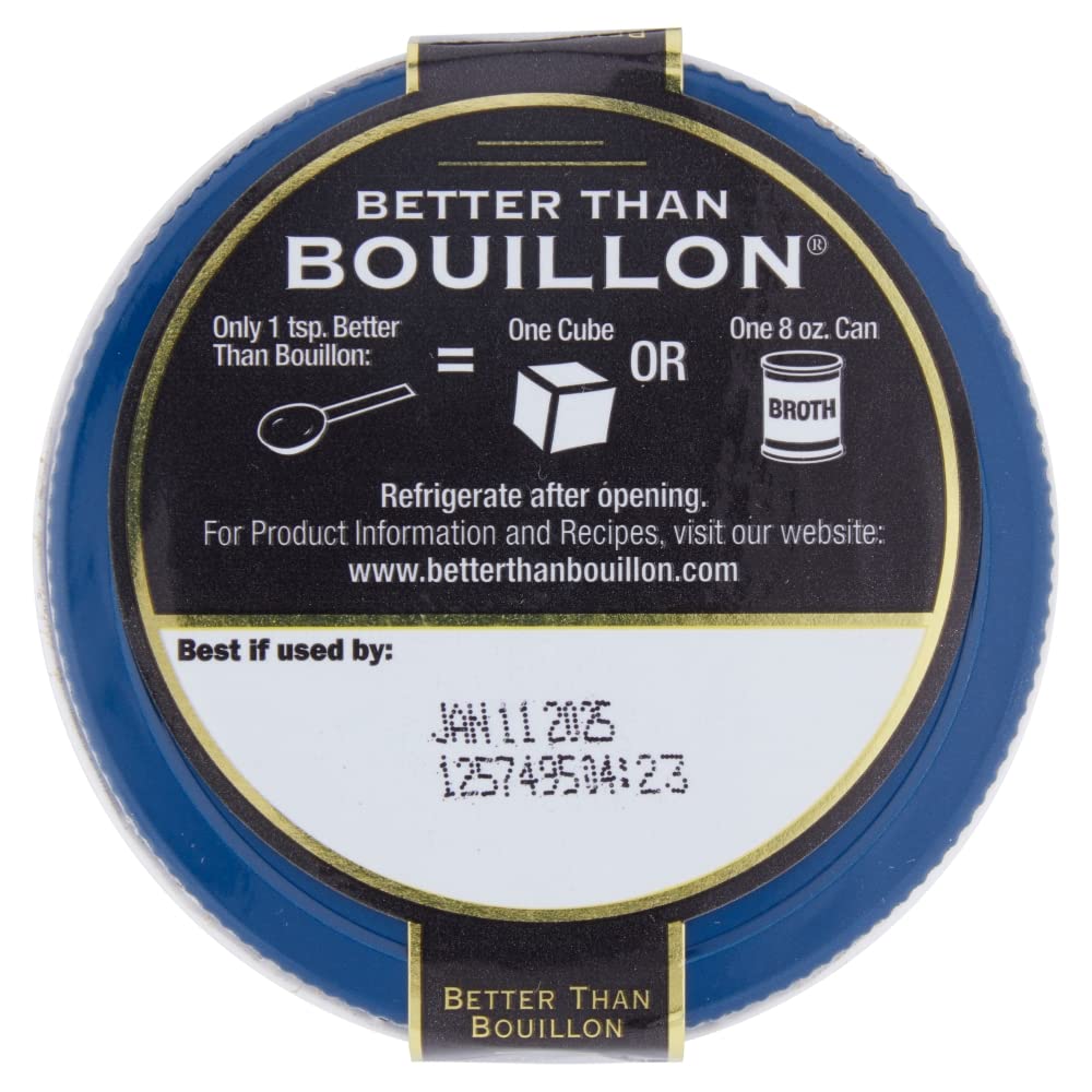 Better Than Bouillon Reduced Sodium Roasted Chicken Base, Made With Seasoned Roasted Chicken & Less Sodium, 38 Servings Per Jar, 8-Ounce Jar (Pack Of 12)