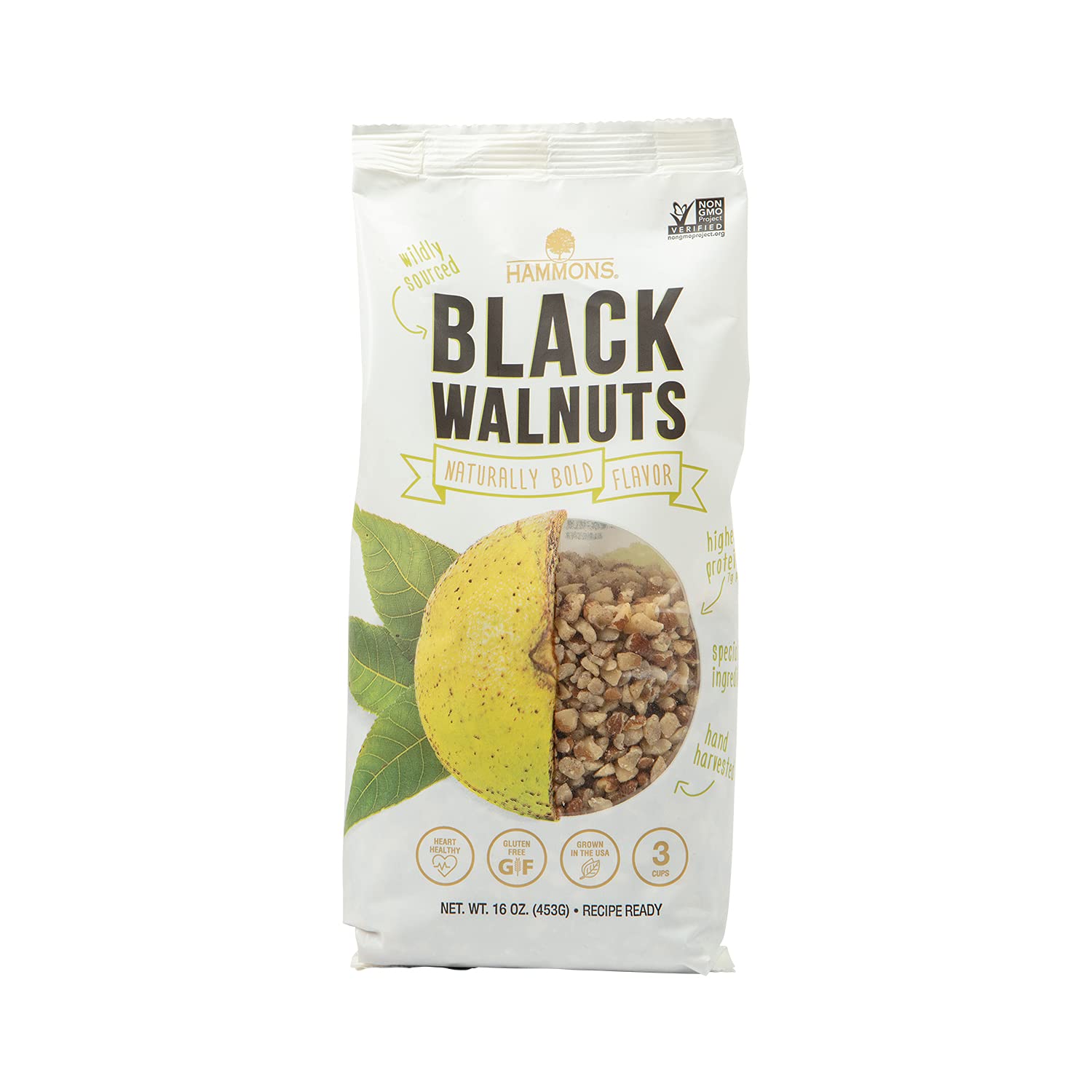 Hammons Black Walnuts - Wild Harvested - Non-GMO, Gluten Free, High Protein, Keto Snack - Recipe Ready Nuts Great for Cooking an