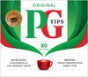 Pg Tips Black Tea Bags Non-Pyramid, 80 Count (Pack Of 1)
