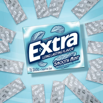 Extra Smooth Mint Sugarfree Gum 15 Count (Pack Of 10)