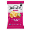 Community Snacks - 25 Count Chili Lime Fuego Flavor Kettle Cooked Potato Chips - 2 Oz Bags - Non-GMO, Gluten-Free, Kosher, Vegan
