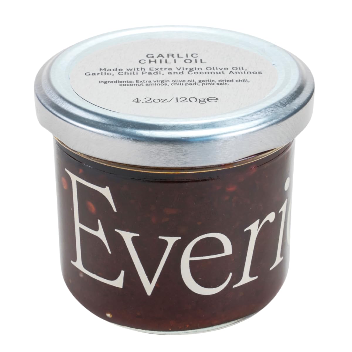 Everiday Garlic Chili Oil - Spicy Hot Sauce Alternative, All-Natural, Gluten-Free, Vegan, 4.2 oz