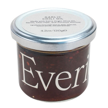 Everiday Garlic Chili Oil - Spicy Hot Sauce Alternative, All-Natural, Gluten-Free, Vegan, 4.2 oz