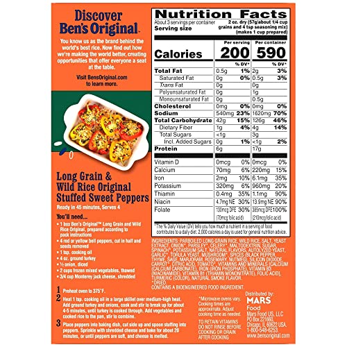 Ben'S Original Flavored Long Grain Rice & Wild Rice, Boxed Rice, 6 Oz Box (Pack Of 12)
