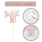 Partico 24 Pcs Cupcake Toppers, Sweet 16 Rose Gold Glitter Decorations, Paper, for 16th Birthday Party