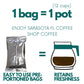 SARASOTA COFFEE & TEA CO. Gourmet Flavored Medium Roast Coffee Packets, 2 Ounce Bags, 36 Count, Low Acid, Mold Free, for 12 Cup Maker