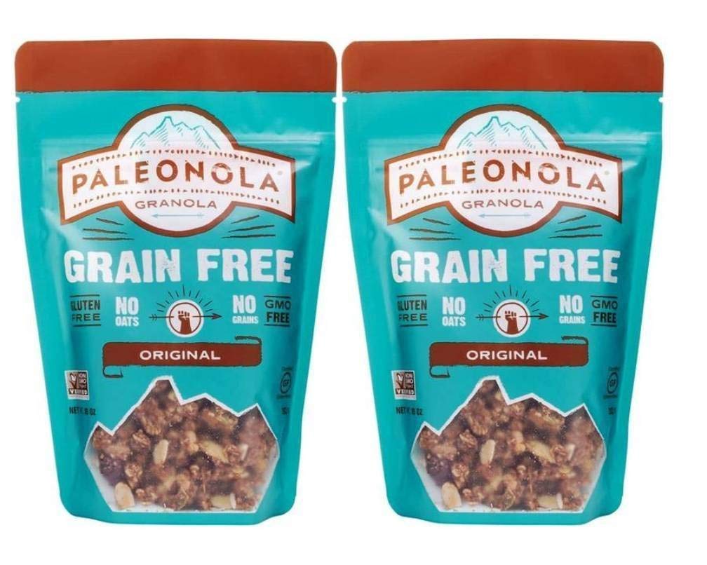 Paleonola Grain Free Granola Non-Gmo, Grain, Soy, Gluten, Dairy Free Low Carb Protein Snack For A Healthy Breakfast, Original, 2 Pack