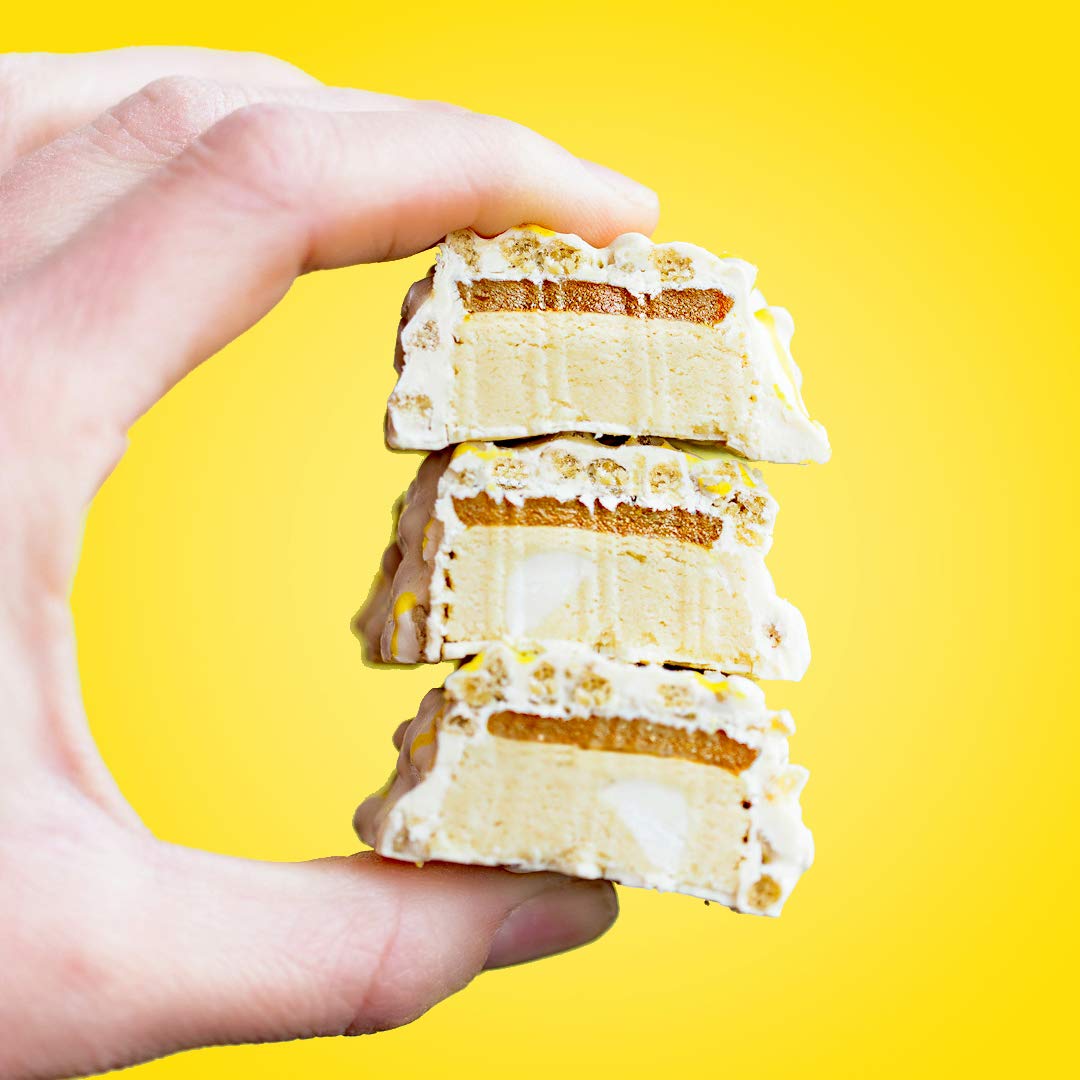 Fitcrunch Snack Size Protein Bars, Designed By Robert Irvine, 6-Layer Baked Bar, 3G Of Sugar & Soft Cake Core (9 Bars, Lemon Cak