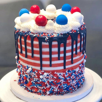 4Th Of July Sprinkles For Baking Cake, Cookie, Cupcake Decorating - 4Th Of July Cake Decorations In Red White Blue And Sprinkles With Jimmies, Nonpareils, Star Quin Patriotic Sprinkles For Cupcakes