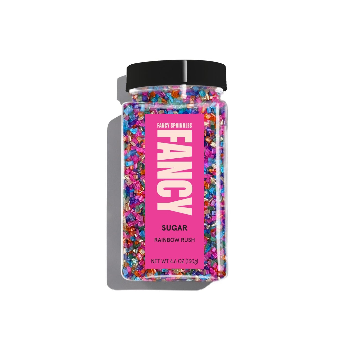 Fancy Sprinkles Rainbow Rush Fancy Sugar Multi Colored Crystals Rainbow Sugar Crystals (4 Oz)