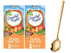 Sukkar Pasha Crystal Light On The Go Drink Mix, Sugar-Free Peach Iced Tea, 0.67 oz Pack of 3, Includes Golden SS Stirring Spoon
