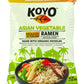 Koyo Ramen Soup, Asian Vegetable Reduced Sodium, Made With Organic Noodles, No Msg, No Preservatives, Vegan, 2.1 Ounce Per Package (12 Pack)