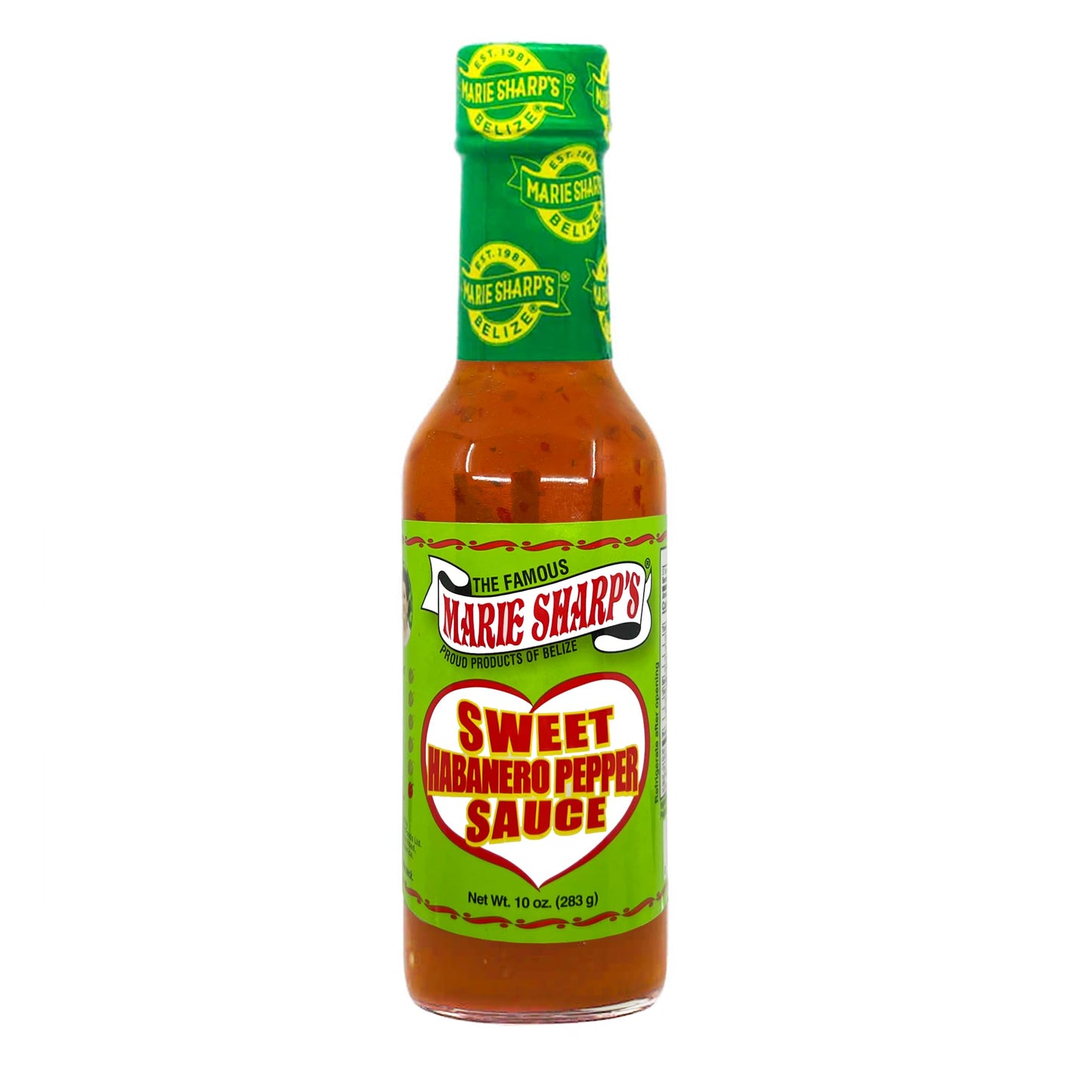 Marie Sharps Sweet Habanero Pepper Sauce,10 oz | Belizean Hot Sauce with Sweet & Spicy Flavor | Perfect for Glazes, Marinades &