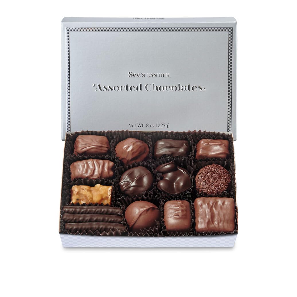See'S Candies 8 Oz Silver Assorted Chocolate Box