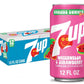 7up Watermelon Strawberry Soda, 12 Fl Oz Cans (12 Pack, Regular)