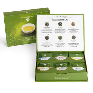Palais Des Th  S - Most Loved Teas Gift Set Box With Premium Flavored Single Estate Earl Grey, Black, Oolong, Rooibos, Green Tea