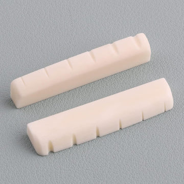 PurYupearl Acoustic Guitar Bone Nut Set - 2 Pcs Pre-Slotted, 43x5x9mm, for YMH FG Series Acoustic & Classical Guitars