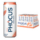 PHOCUS Energy Drink  Peach Sparkling Water  75mg Natural Caffeine Plus L-Theanine  Zero Sugar  Zero Calories  No Artificial Sweeteners  11.5 fl oz Cans (Pack of 12)