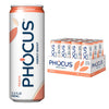 PHOCUS Energy Drink  Peach Sparkling Water  75mg Natural Caffeine Plus L-Theanine  Zero Sugar  Zero Calories  No Artificial Sweeteners  11.5 fl oz Cans (Pack of 12)
