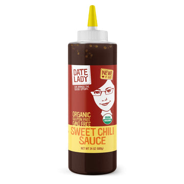 Date Lady Organic Sweet Chili Sauce | No Corn Syrup or Cane Sugar | No Added Flavors or MSG (24 Oz) Use in Stir Fry Vegetables, 