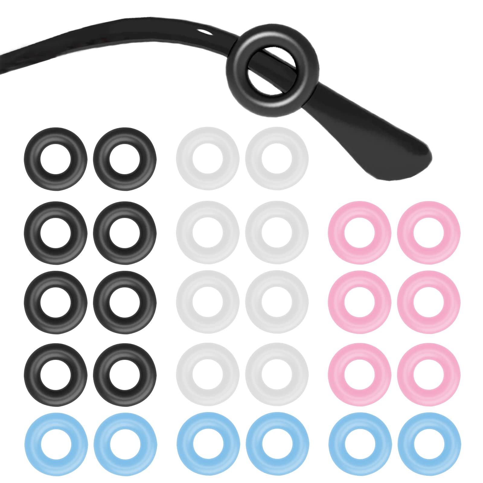 Smarttop 14Pairs Silicone Eyeglass Ear Grips,Comfort Anti-Slip Eyeglasses Ear Hooks For Kids And Adults Sunglasses, Reading Glas