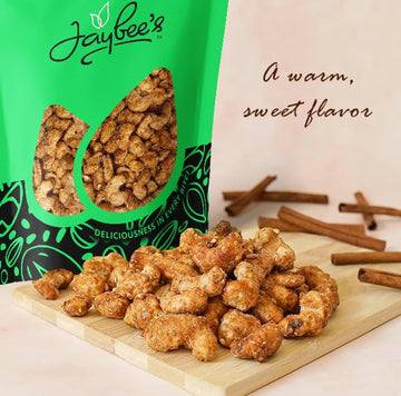 Jaybees Cinnamon Toffee Cashews, Kettle Cooked Flavored Nuts, Sweet & Crunchy Snack, 2 Pound Resealable Bag