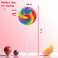 Big Size! 12 Pack Swirl Lollipop, Rainbow Twist And Swirl Lollipops Individually Wrapped Bulk, Kid'S Lollipops Candy For Birthda