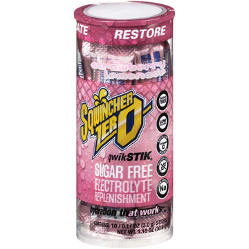 Sqwincher Zero Qwik Stik Sugar Free, Strawberry Lemonade, .11 oz (Pack of 200)