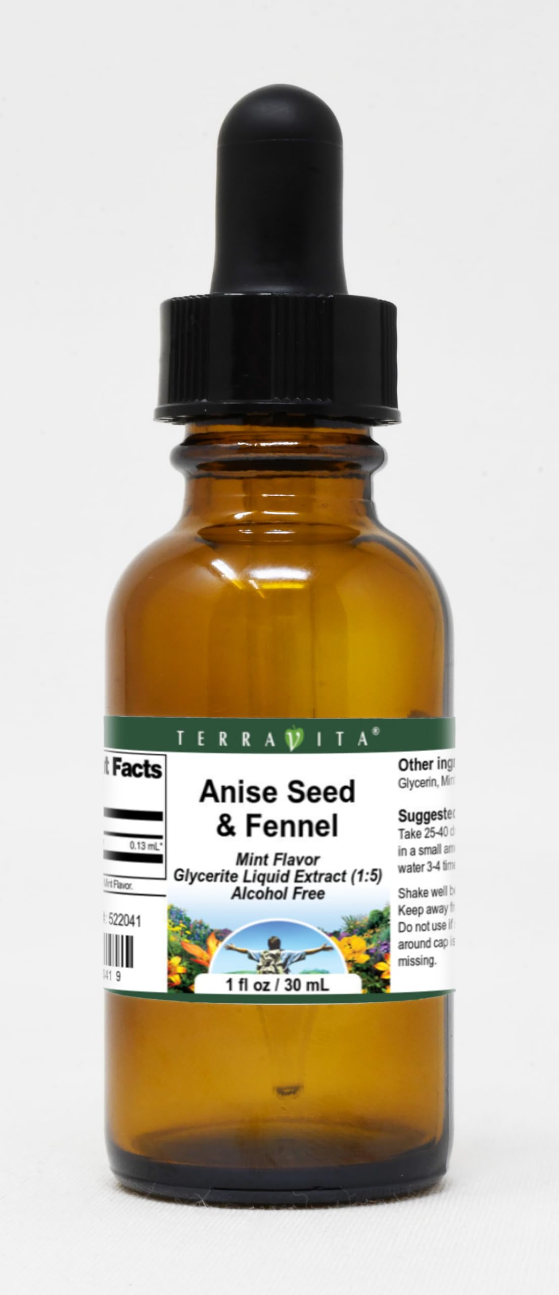 Anise Seed & Fennel Glycerite Liquid Extract (1:5) - Mint Flavored (1 oz, ZIN: 522041)