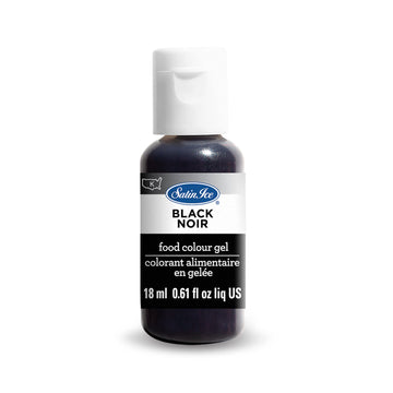 Satin Ice Food Color Liquid Gel, 0.61 Fl Oz Bottle, Black