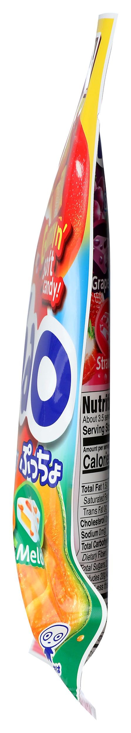 UHA Mikakuto Soft Candy with Gummy Bits, 4 Fruit Flavors, 3.52 Ounce, Pack of 6