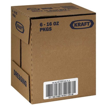 Kraft Roasted Red Pepper Italain Dressing and Marinade, 16 Ounce -- 6 per case.