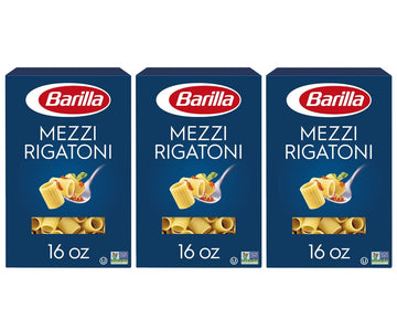 Barilla, Mezzi Rigatoni Pasta, 16oz Box (Pack of 3)