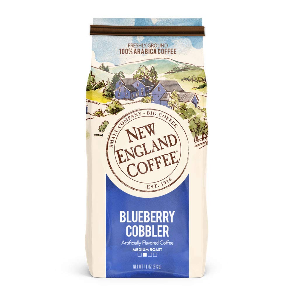 New England Coffee Variety Pack - Butter Pecan/Blueberry Cobbler/Hazelnut Crme, 11oz Bag (Pack of 3)