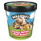 Ben & Jerrys Peanut Butter Half Baked Chocolate & Peanut Butter Ice Cream Pint Non-GMO 16 oz